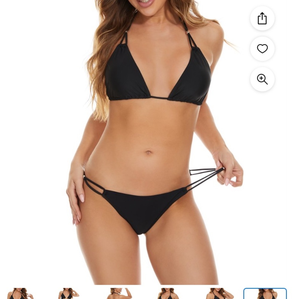 LIZENS Lady Tie Side Triangle String Sexy Bikini